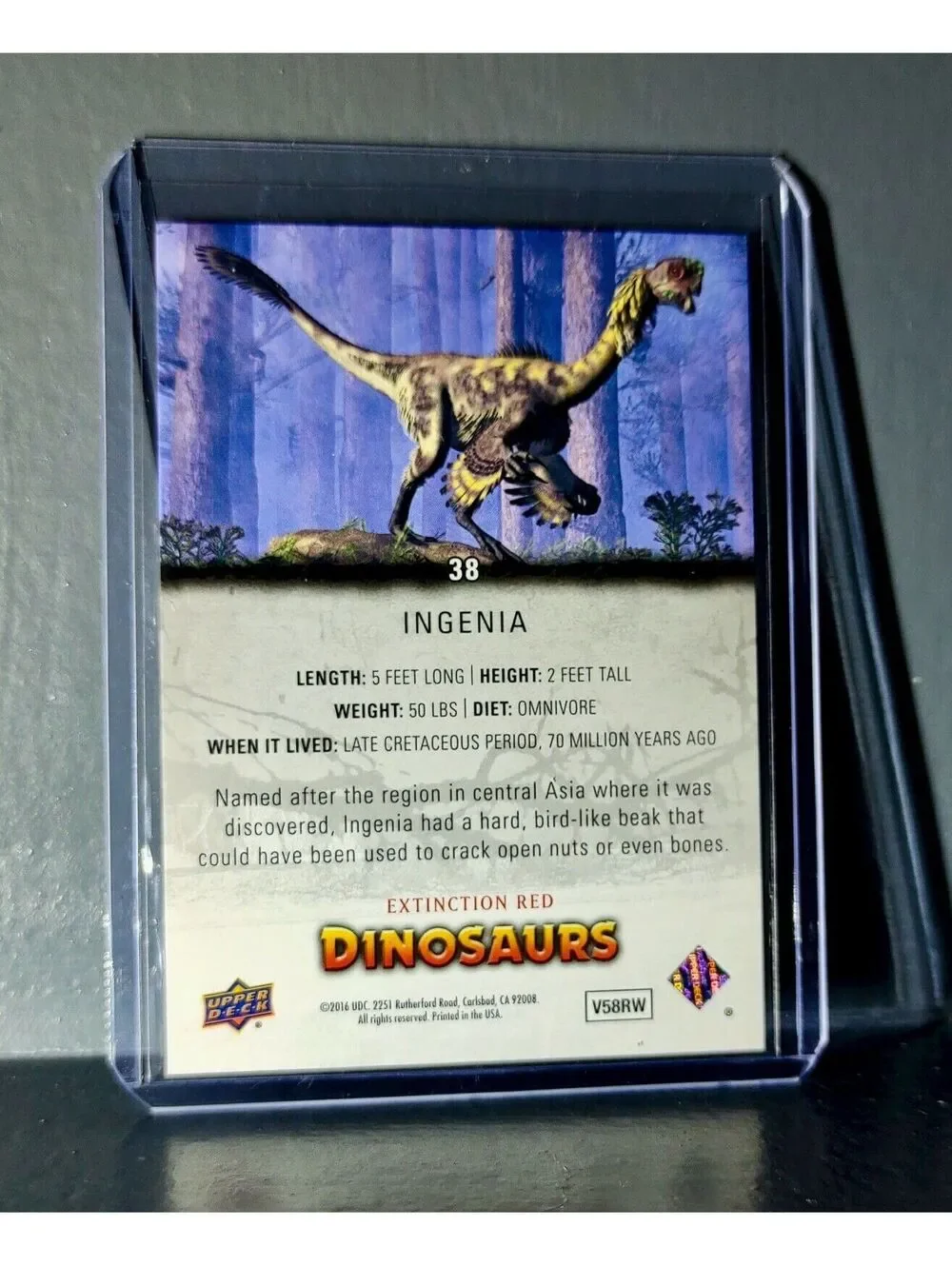 2015 Upper Deck Dinosaurs Ingenia Extinction Red Parallel #38 Card